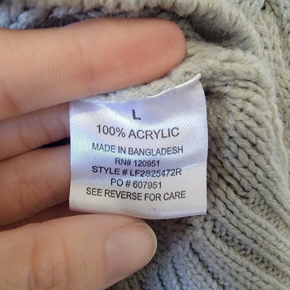 Olive & Oak Crop Cowl Turtleneck Long Sleeve Knit Pullover Sweater Size L - Picture 4 of 5